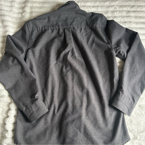 Men's Small Report Collection Classic Gray Button-Up Long Sleeve Shirt - Picture 2 of 6